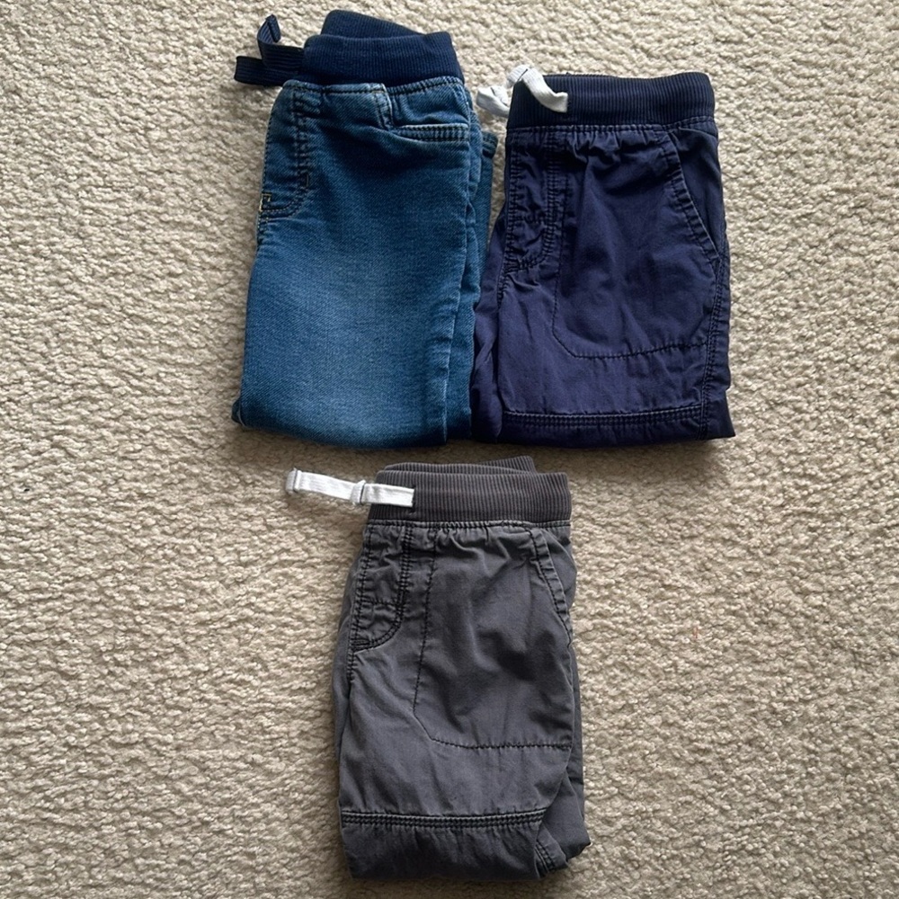 Kids' Casual Bottoms Set - Blue, Navy, and Gray